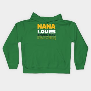 Nana Loves the Green Bay Packers Kids Hoodie